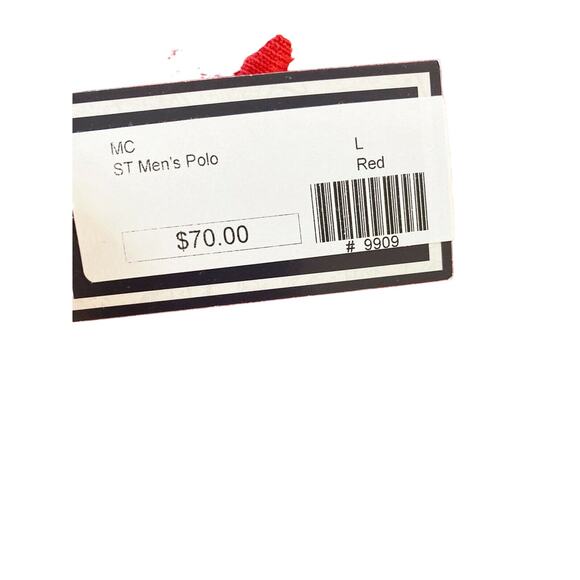 MARTHA'S VINEYARD STATE TRADITIONS USA Short Sleeve Polo Shirt RED LARGE NWT - Picture 4 of 6